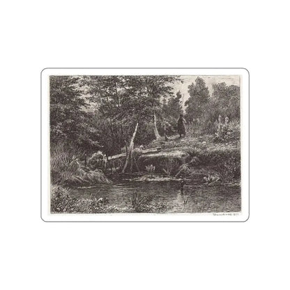 SHISKIN, Ivan Ivanovich - Bridge. 1873 (Artwork) STICKER Vinyl Die-Cut Decal White Die-Cut 4 Inch - The Sticker Space