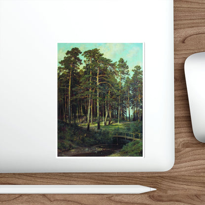 SHISKIN, Ivan Ivanovich - Bridge in the woods 1895 (Artwork) STICKER Vinyl Die-Cut Decal-The Sticker Space