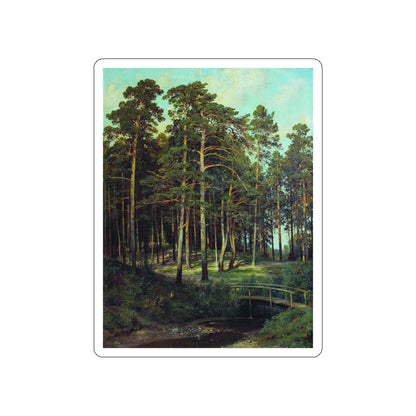 SHISKIN, Ivan Ivanovich - Bridge in the woods 1895 (Artwork) STICKER Vinyl Die-Cut Decal-White-The Sticker Space