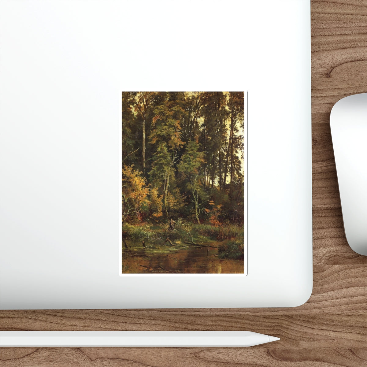 SHISKIN, Ivan Ivanovich - By autumn. Etude 1880 (Artwork) STICKER Vinyl Die-Cut Decal-The Sticker Space