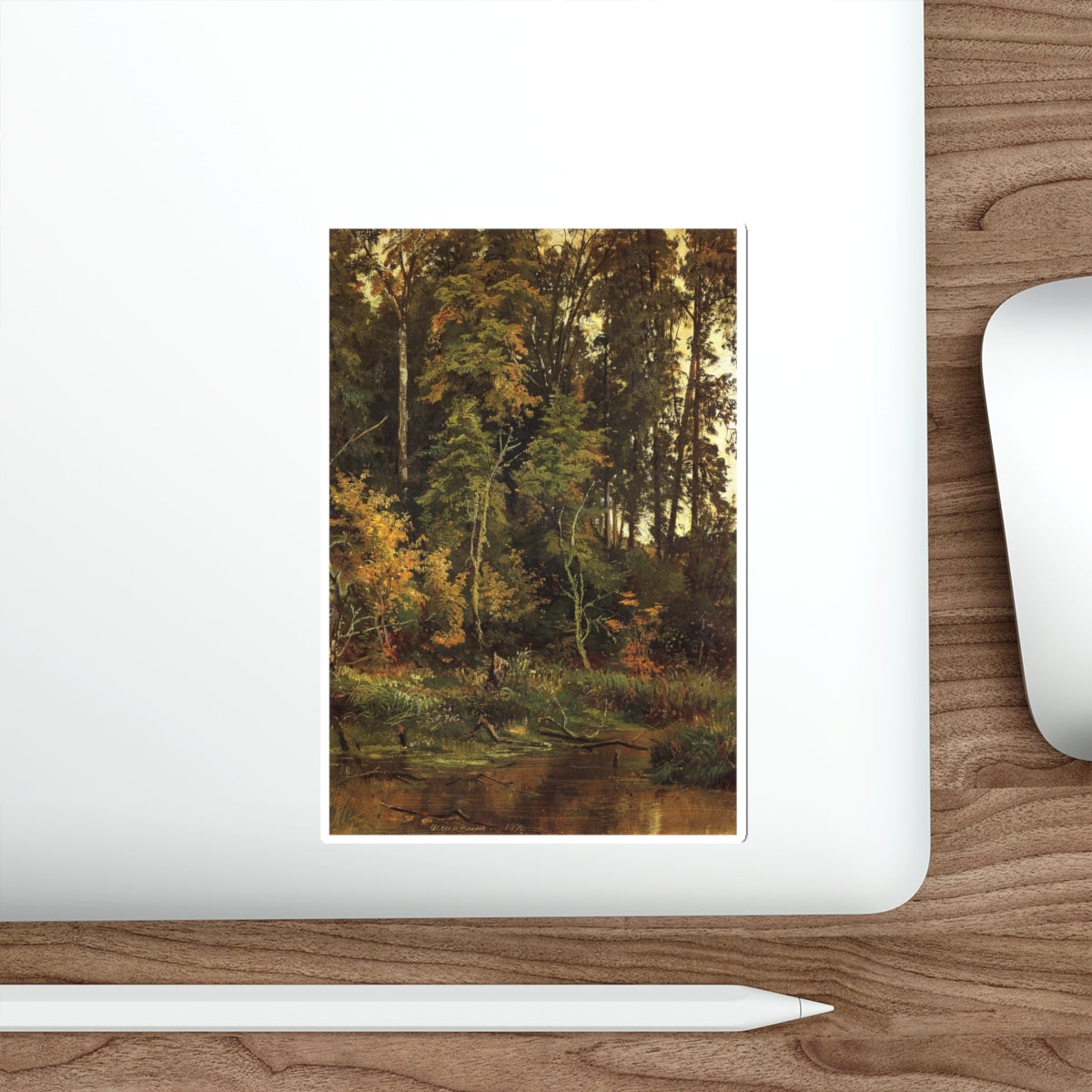 SHISKIN, Ivan Ivanovich - By autumn. Etude 1880 (Artwork) STICKER Vinyl Die-Cut Decal-The Sticker Space