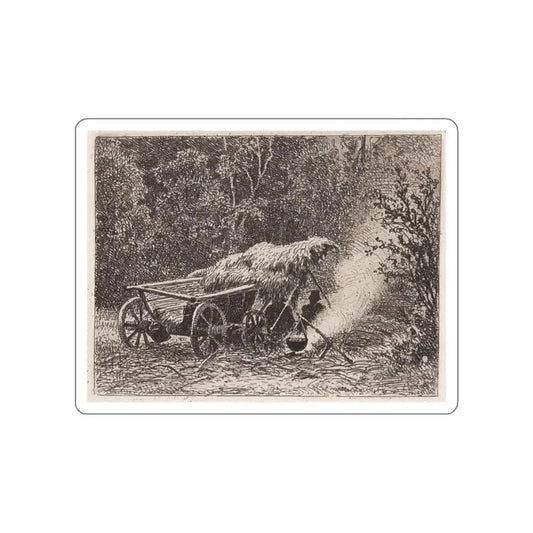 SHISKIN, Ivan Ivanovich - campfire. 1873 (Artwork) STICKER Vinyl Die-Cut Decal White Die-Cut 2 Inch - The Sticker Space