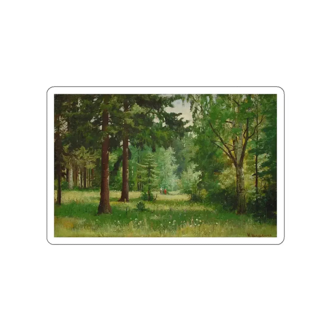 SHISKIN, Ivan Ivanovich - Children in the woods (Artwork) STICKER Vinyl Die-Cut Decal White Die-Cut 3 Inch - The Sticker Space