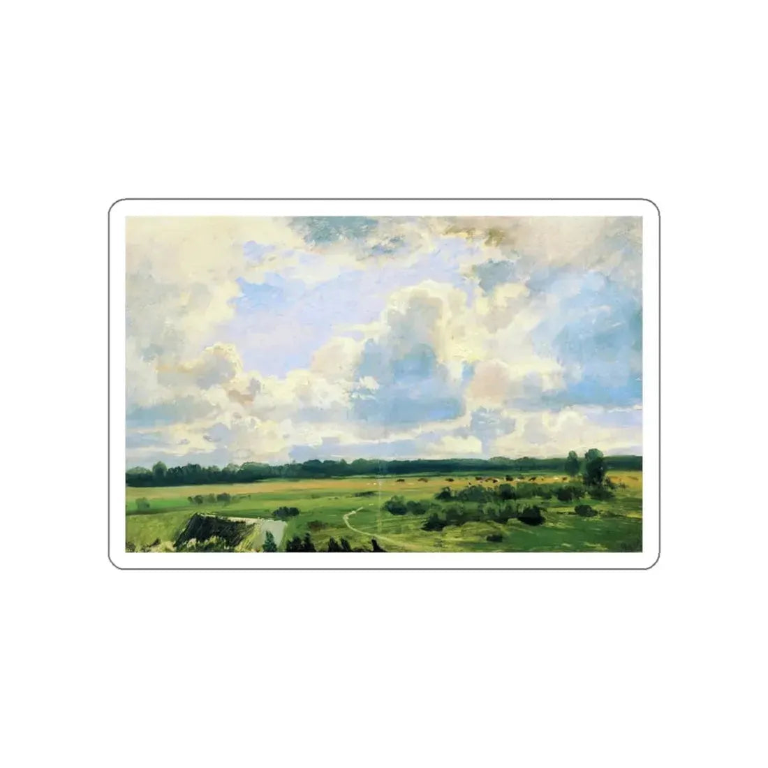 SHISKIN, Ivan Ivanovich - Cloudy Day 23 (Artwork) STICKER Vinyl Die-Cut Decal White Die-Cut 3 Inch - The Sticker Space