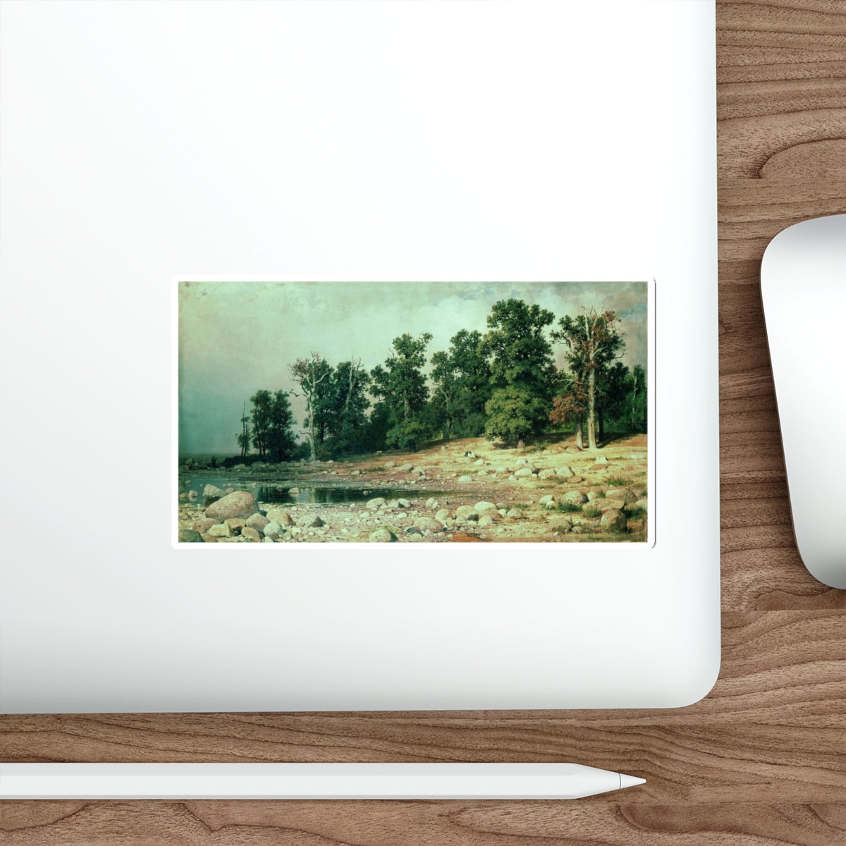 SHISKIN, Ivan Ivanovich - Coast Peter groves in Sestroretsk 1886 (Artwork) STICKER Vinyl Die-Cut Decal-The Sticker Space