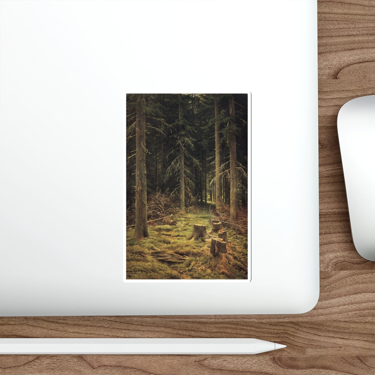 SHISKIN, Ivan Ivanovich - Coniferous Forest 144h98 1873 (Artwork) STICKER Vinyl Die-Cut Decal-The Sticker Space