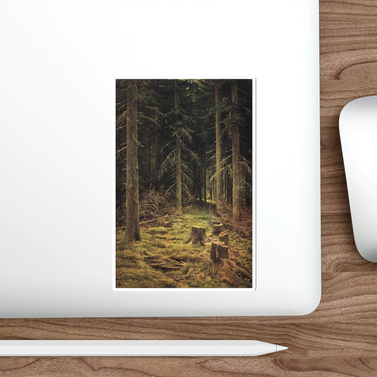 SHISKIN, Ivan Ivanovich - Coniferous Forest 144h98 1873 (Artwork) STICKER Vinyl Die-Cut Decal-The Sticker Space