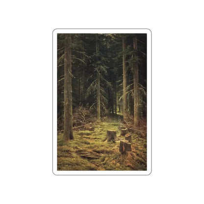SHISKIN, Ivan Ivanovich - Coniferous Forest 144h98 1873 (Artwork) STICKER Vinyl Die-Cut Decal White Die-Cut 3 Inch - The Sticker Space