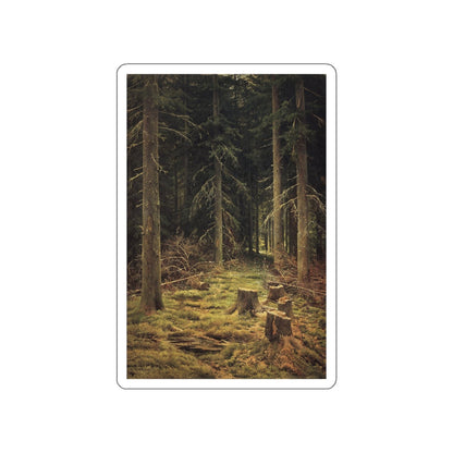 SHISKIN, Ivan Ivanovich - Coniferous Forest 144h98 1873 (Artwork) STICKER Vinyl Die-Cut Decal-White-The Sticker Space