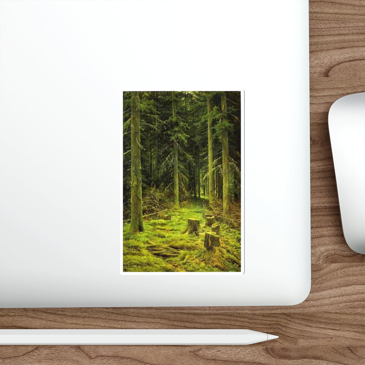 SHISKIN, Ivan Ivanovich - Coniferous Forest. 1873 (Artwork) STICKER Vinyl Die-Cut Decal-The Sticker Space