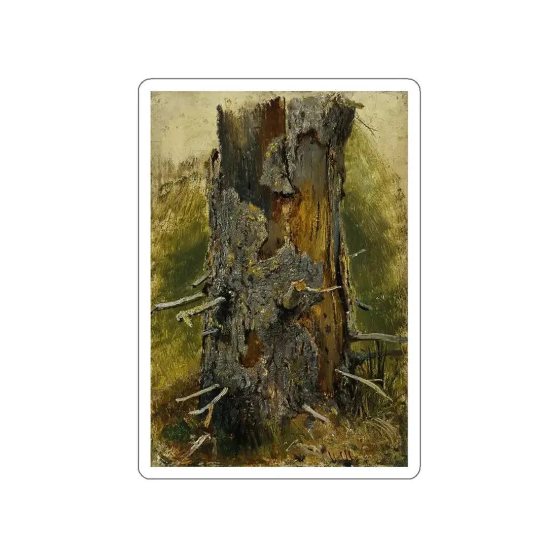 SHISKIN, Ivan Ivanovich - Cora on dry barrel (Artwork) STICKER Vinyl Die-Cut Decal White Die-Cut 3 Inch - The Sticker Space