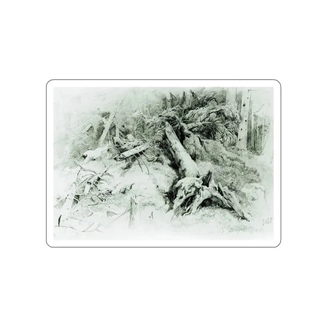 SHISKIN, Ivan Ivanovich - deadfall 1867 (Artwork) STICKER Vinyl Die-Cut Decal - The Sticker Space