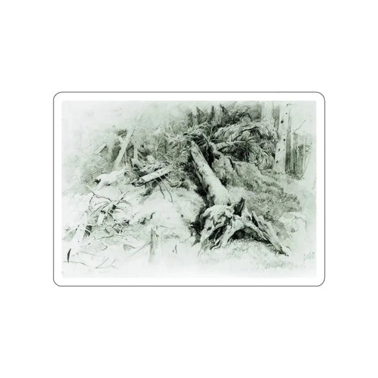 SHISKIN, Ivan Ivanovich - deadfall 1867 (Artwork) STICKER Vinyl Die-Cut Decal White Die-Cut 2 Inch - The Sticker Space