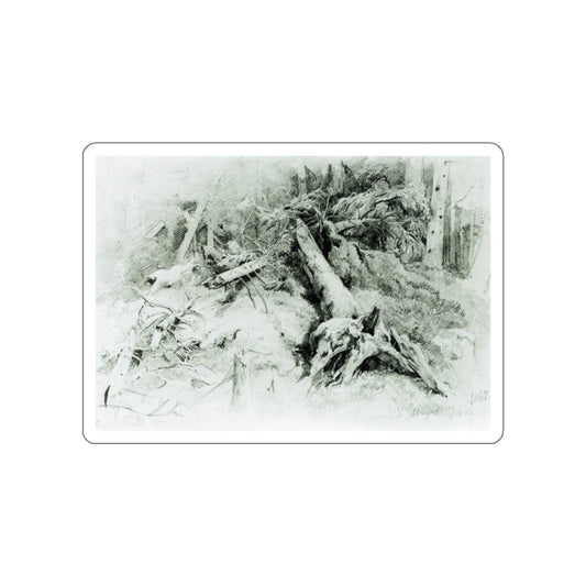 SHISKIN, Ivan Ivanovich - deadfall 1867 (Artwork) STICKER Vinyl Die-Cut Decal-White-The Sticker Space