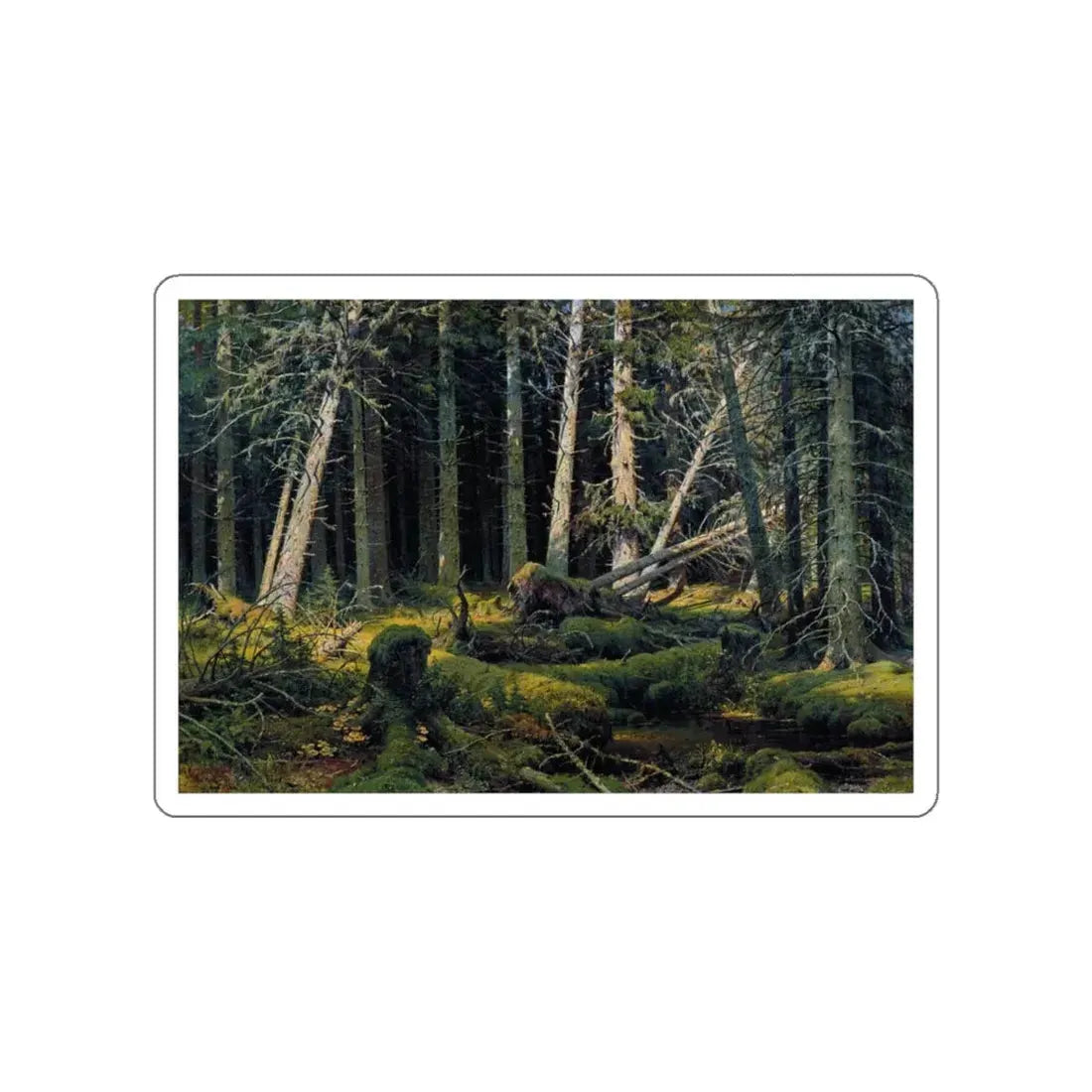 SHISKIN, Ivan Ivanovich - deadfall 1888 (Artwork) STICKER Vinyl Die-Cut Decal White Die-Cut 6 Inch - The Sticker Space