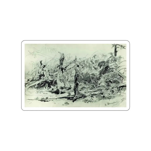 SHISKIN, Ivan Ivanovich - deadfall 1890 (Artwork) STICKER Vinyl Die-Cut Decal White Die-Cut 2 Inch - The Sticker Space