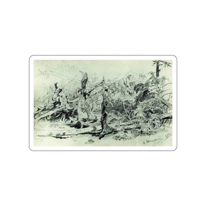 SHISKIN, Ivan Ivanovich - deadfall 1890 (Artwork) STICKER Vinyl Die-Cut Decal White Die-Cut 3 Inch - The Sticker Space
