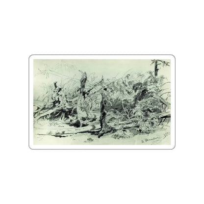 SHISKIN, Ivan Ivanovich - deadfall 1890 (Artwork) STICKER Vinyl Die-Cut Decal White Die-Cut 4 Inch - The Sticker Space
