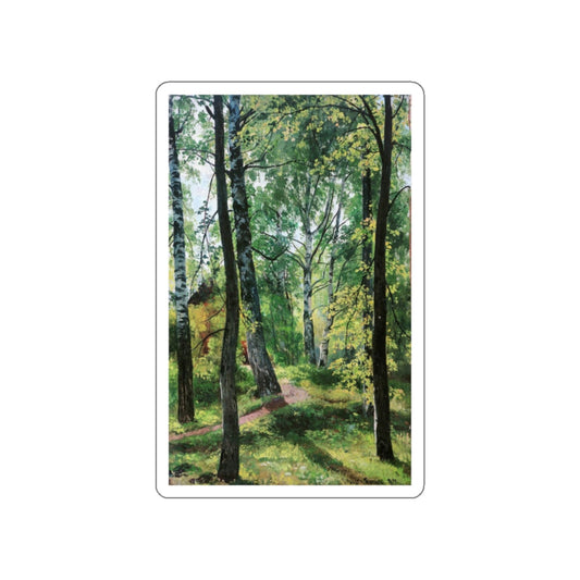 SHISKIN, Ivan Ivanovich - Deciduous Forest 1897 (Artwork) STICKER Vinyl Die-Cut Decal-White-The Sticker Space