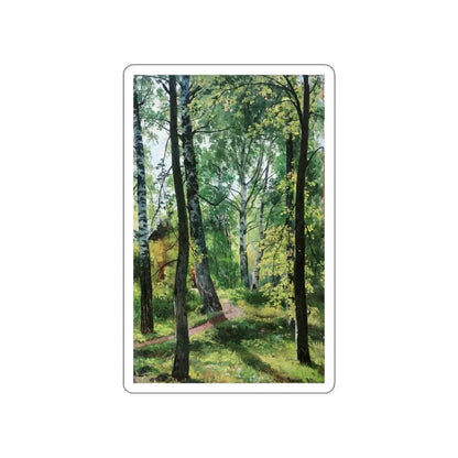 SHISKIN, Ivan Ivanovich - Deciduous Forest 1897 (Artwork) STICKER Vinyl Die-Cut Decal White Die-Cut 3 Inch - The Sticker Space