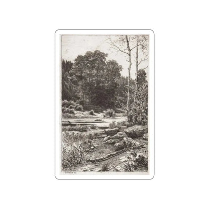 SHISKIN, Ivan Ivanovich - Dry birch trees. 1888 (Artwork) STICKER Vinyl Die-Cut Decal White Die-Cut 3 Inch - The Sticker Space
