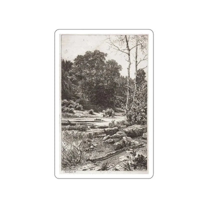 SHISKIN, Ivan Ivanovich - Dry birch trees. 1888 (Artwork) STICKER Vinyl Die-Cut Decal White Die-Cut 4 Inch - The Sticker Space