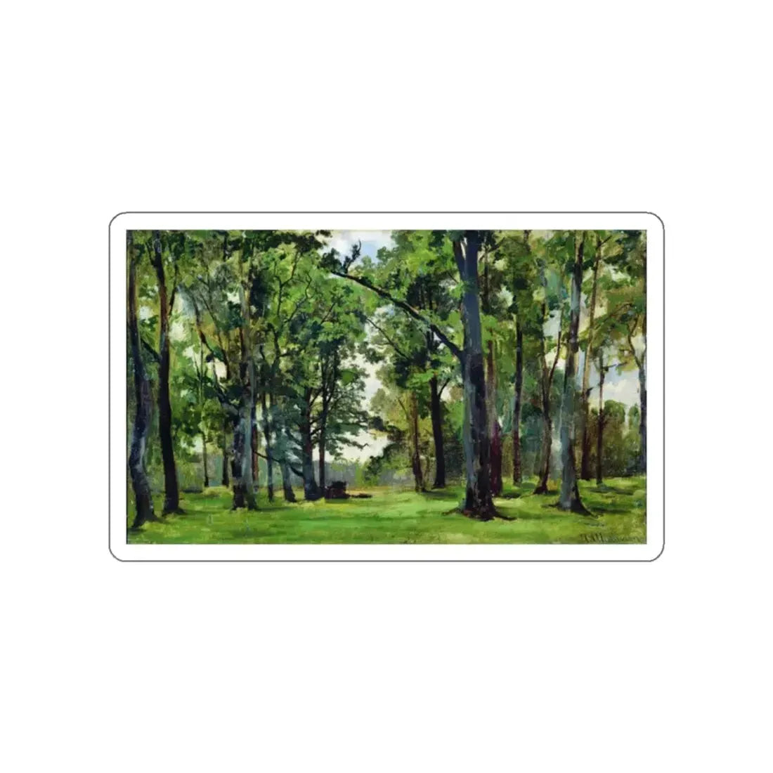 SHISKIN, Ivan Ivanovich - Dubky 36 (Artwork) STICKER Vinyl Die-Cut Decal White Die-Cut 2 Inch - The Sticker Space