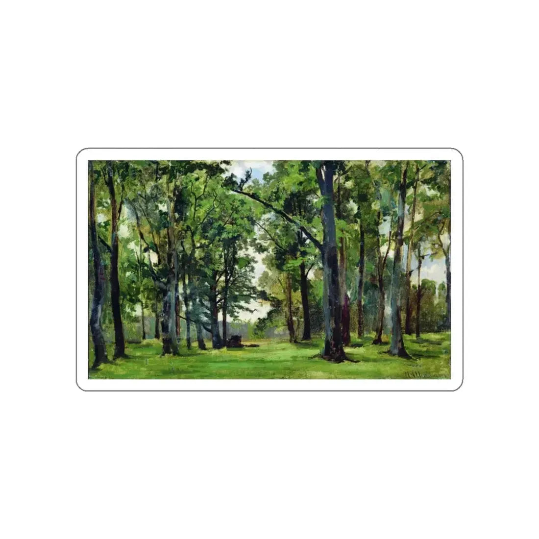 SHISKIN, Ivan Ivanovich - Dubky 36 (Artwork) STICKER Vinyl Die-Cut Decal White Die-Cut 3 Inch - The Sticker Space