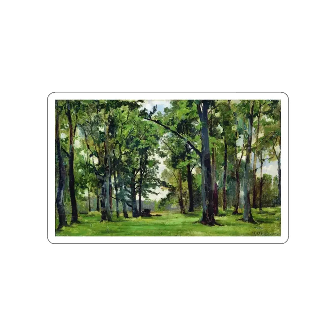 SHISKIN, Ivan Ivanovich - Dubky 36 (Artwork) STICKER Vinyl Die-Cut Decal White Die-Cut 5 Inch - The Sticker Space