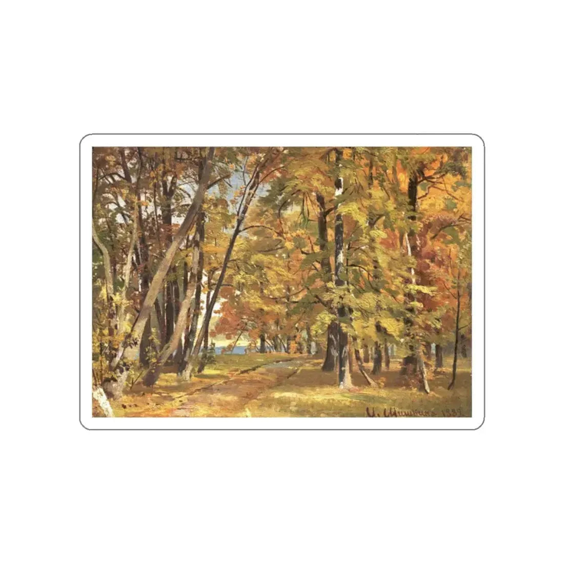 SHISKIN, Ivan Ivanovich - Early Fall 1889 (Artwork) STICKER Vinyl Die-Cut Decal White Die-Cut 2 Inch - The Sticker Space