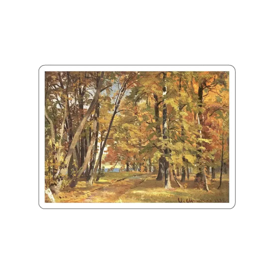 SHISKIN, Ivan Ivanovich - Early Fall 1889 (Artwork) STICKER Vinyl Die-Cut Decal White Die-Cut 4 Inch - The Sticker Space