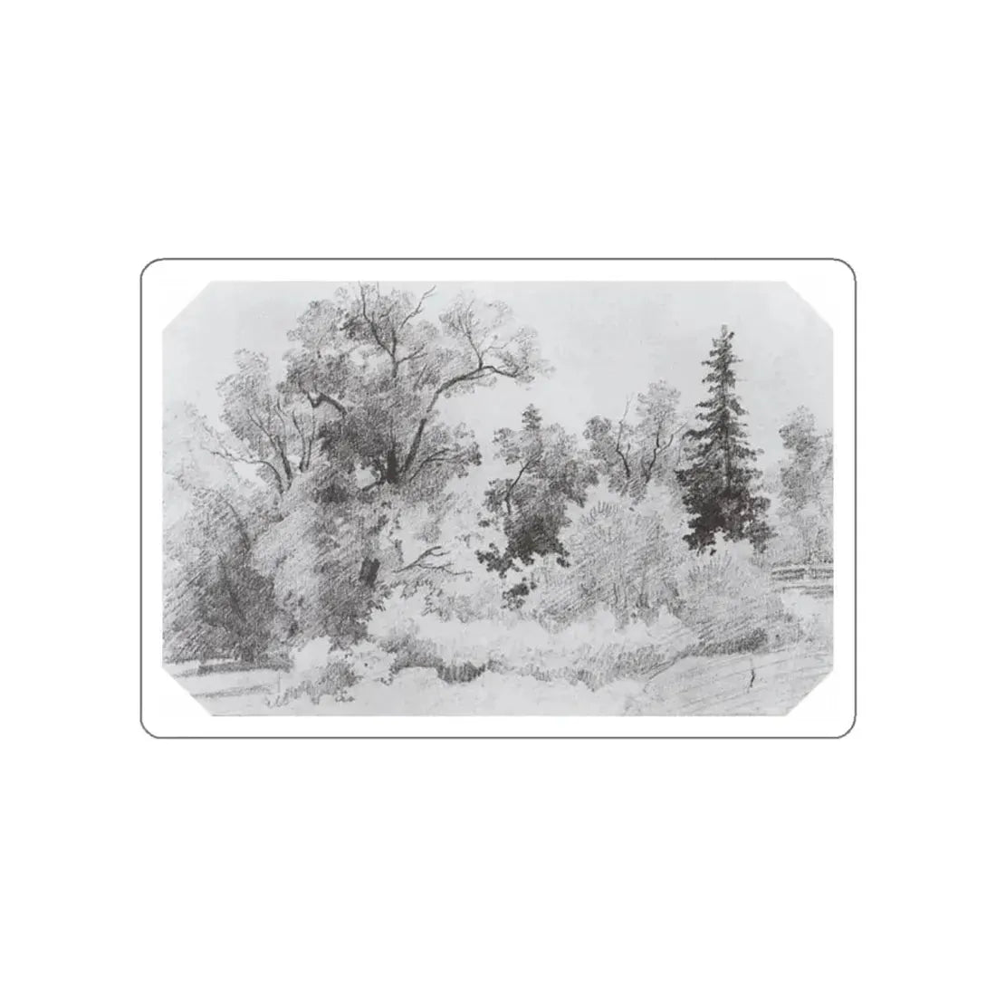 SHISKIN, Ivan Ivanovich - Edge of the Forest. 1850 (Artwork) STICKER Vinyl Die-Cut Decal White Die-Cut 2 Inch - The Sticker Space