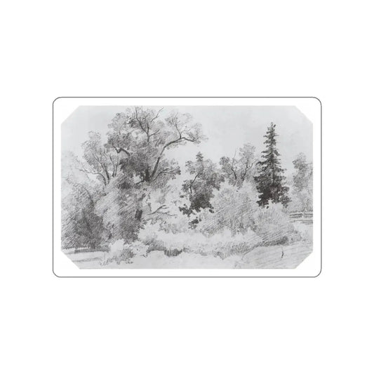 SHISKIN, Ivan Ivanovich - Edge of the Forest. 1850 (Artwork) STICKER Vinyl Die-Cut Decal White Die-Cut 2 Inch - The Sticker Space