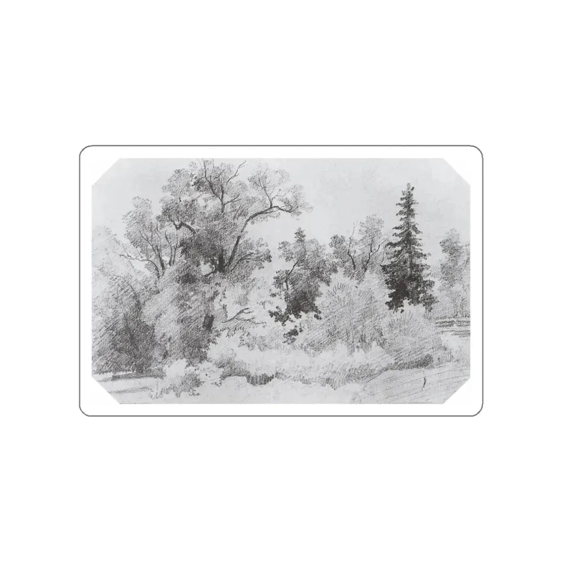 SHISKIN, Ivan Ivanovich - Edge of the Forest. 1850 (Artwork) STICKER Vinyl Die-Cut Decal White Die-Cut 3 Inch - The Sticker Space