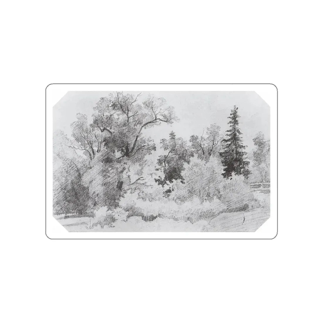 SHISKIN, Ivan Ivanovich - Edge of the Forest. 1850 (Artwork) STICKER Vinyl Die-Cut Decal White Die-Cut 5 Inch - The Sticker Space