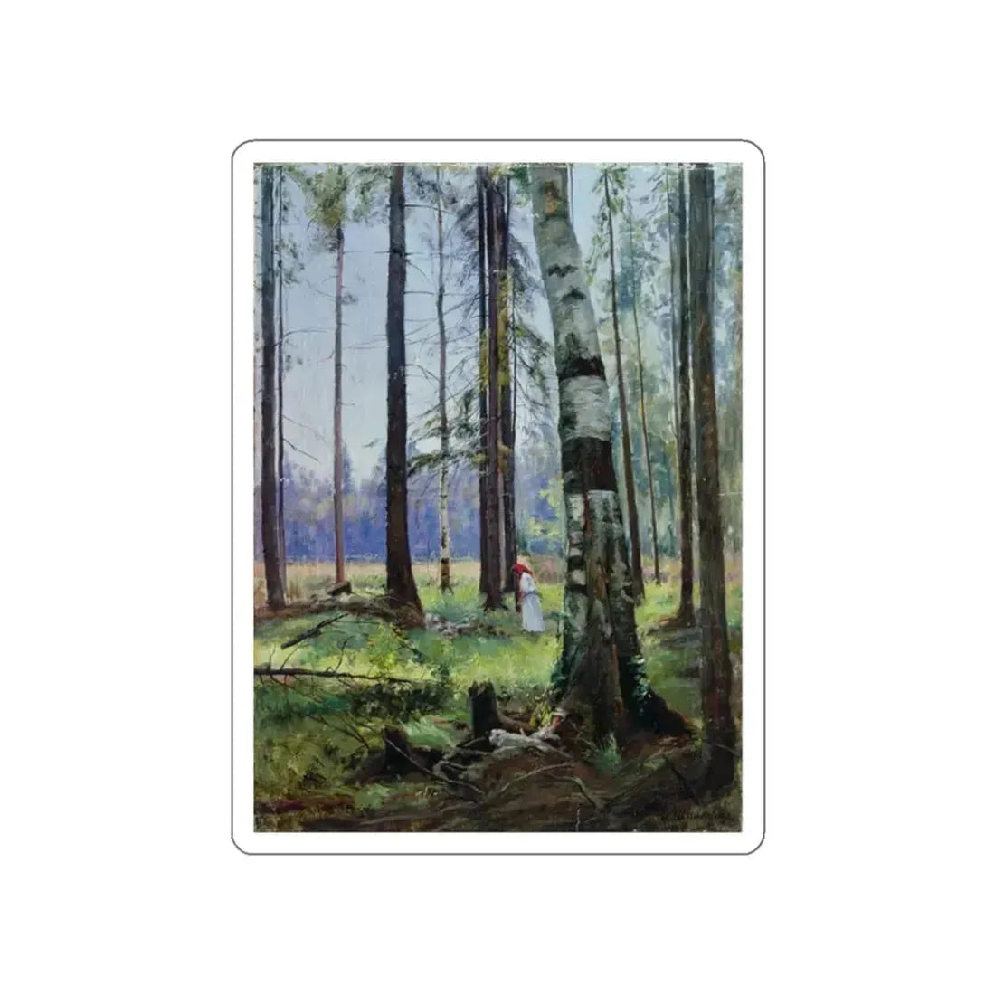 SHISKIN, Ivan Ivanovich - Edge of the Forest 1870 (Artwork) STICKER Vinyl Die-Cut Decal White Die-Cut 2 Inch - The Sticker Space