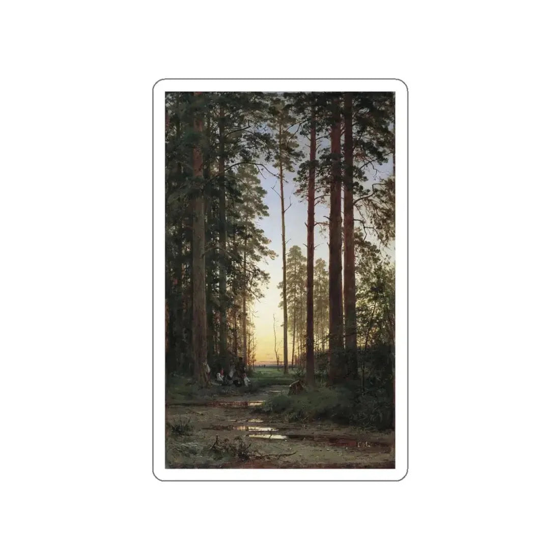 SHISKIN, Ivan Ivanovich - Edge of the Forest 1879 (Artwork) STICKER Vinyl Die-Cut Decal White Die-Cut 5 Inch - The Sticker Space