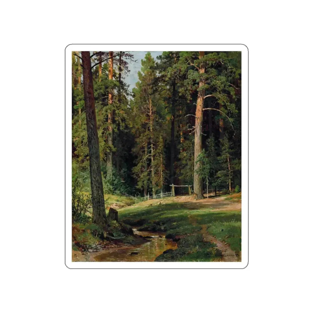 SHISKIN, Ivan Ivanovich - Edge of the Forest 1884 (Artwork) STICKER Vinyl Die-Cut Decal White Die-Cut 3 Inch - The Sticker Space