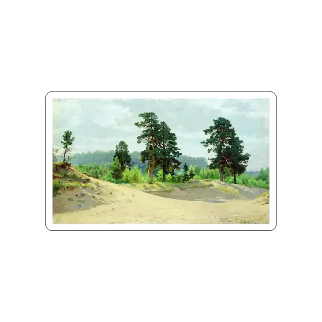 SHISKIN, Ivan Ivanovich - Edge of the Forest 1890 (Artwork) STICKER Vinyl Die-Cut Decal White Die-Cut 4 Inch - The Sticker Space