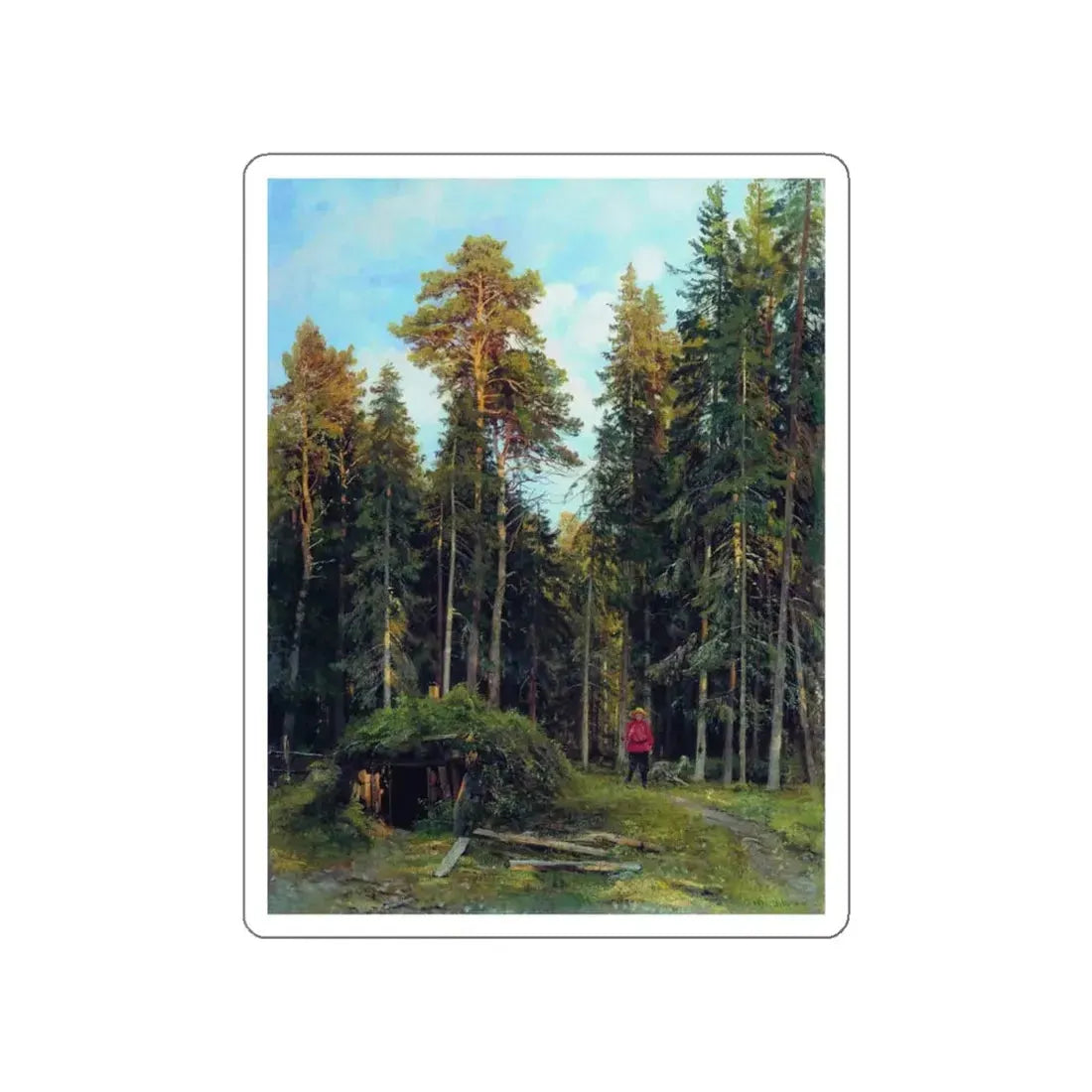 SHISKIN, Ivan Ivanovich - Evening 1892 (Artwork) STICKER Vinyl Die-Cut Decal White Die-Cut 6 Inch - The Sticker Space