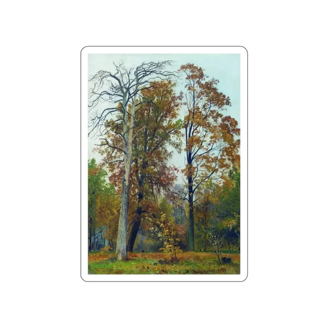SHISKIN, Ivan Ivanovich - Fall 1894 (Artwork) STICKER Vinyl Die-Cut Decal White Die-Cut 5 Inch - The Sticker Space