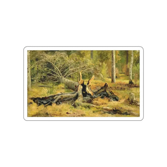 SHISKIN, Ivan Ivanovich - Fallen Tree 2 (Artwork) STICKER Vinyl Die-Cut Decal White Die-Cut 2 Inch - The Sticker Space