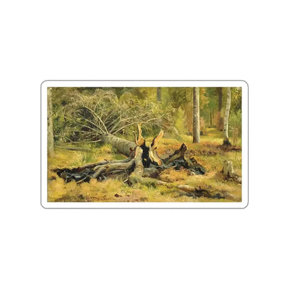SHISKIN, Ivan Ivanovich - Fallen Tree 2 (Artwork) STICKER Vinyl Die-Cut Decal White Die-Cut 5 Inch - The Sticker Space