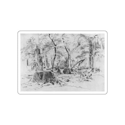 SHISKIN, Ivan Ivanovich - felled tree 1870 (Artwork) STICKER Vinyl Die-Cut Decal White Die-Cut 6 Inch - The Sticker Space