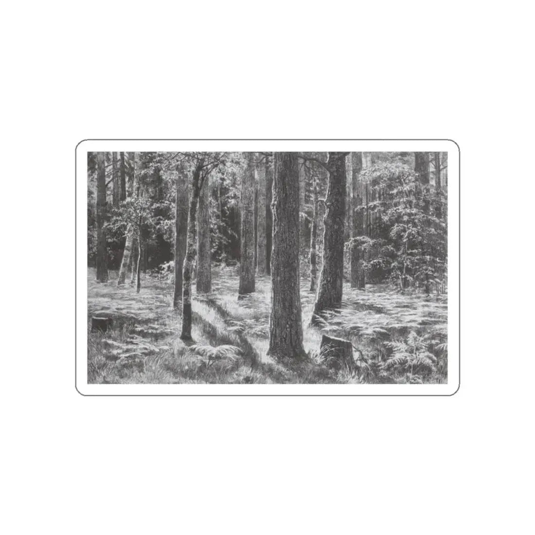 SHISKIN, Ivan Ivanovich - fern. 1886 (Artwork) STICKER Vinyl Die-Cut Decal White Die-Cut 2 Inch - The Sticker Space