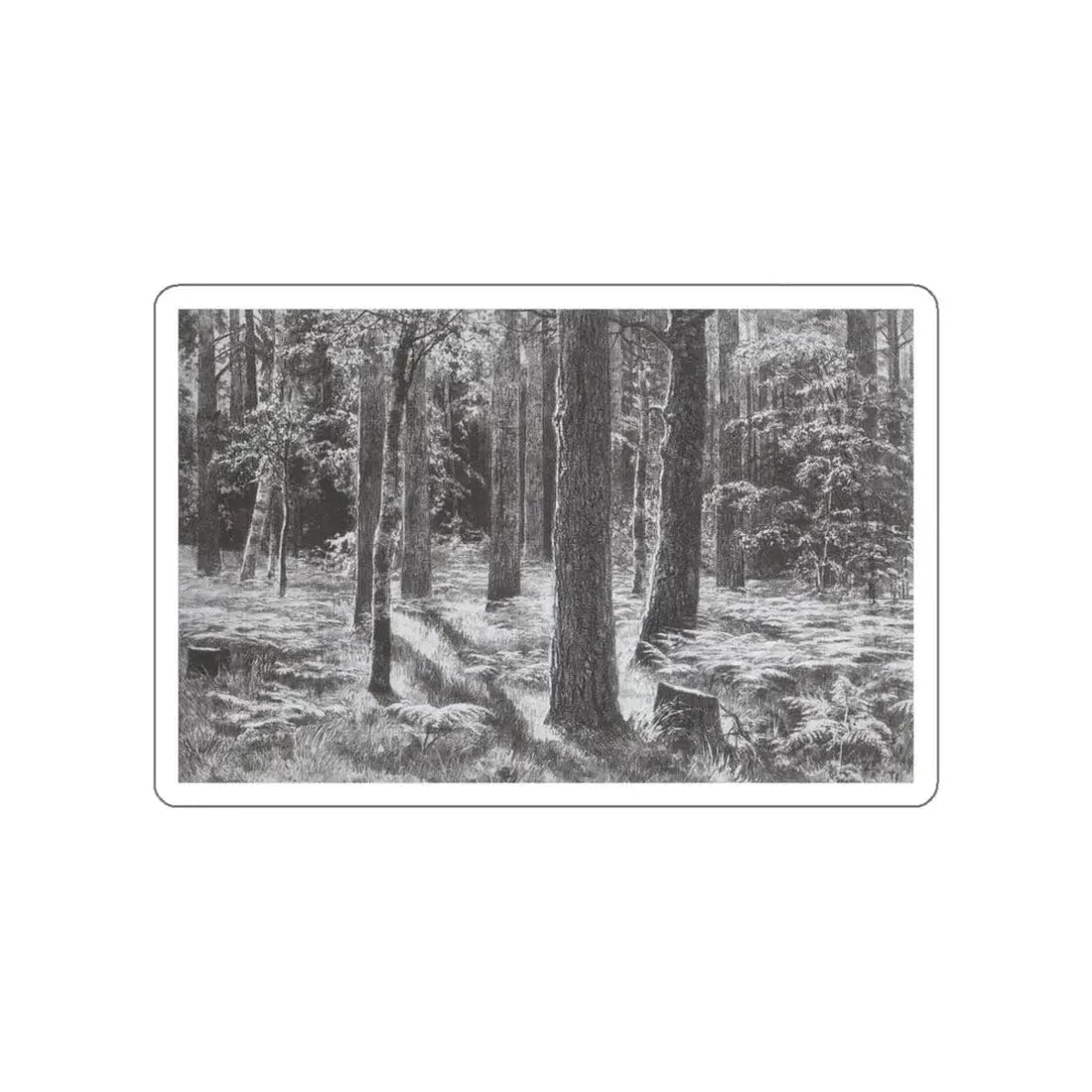 SHISKIN, Ivan Ivanovich - fern. 1886 (Artwork) STICKER Vinyl Die-Cut Decal White Die-Cut 3 Inch - The Sticker Space