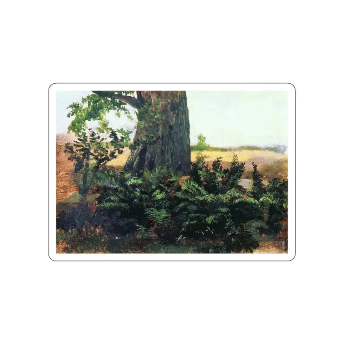 SHISKIN, Ivan Ivanovich - Ferns 16 (Artwork) STICKER Vinyl Die-Cut Decal White Die-Cut 5 Inch - The Sticker Space
