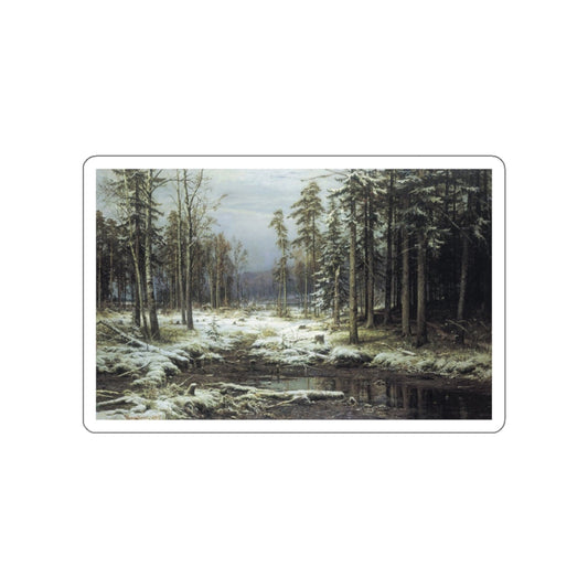 SHISKIN, Ivan Ivanovich - First Snow 1875 (Artwork) STICKER Vinyl Die-Cut Decal-White-The Sticker Space