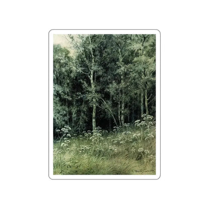 SHISKIN, Ivan Ivanovich - Flowers in the Forest 1877 (Artwork) STICKER Vinyl Die-Cut Decal White Die-Cut 5 Inch - The Sticker Space