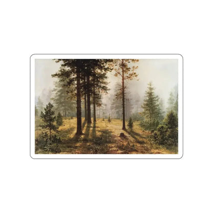 SHISKIN, Ivan Ivanovich - Fog in the forest. 1890 (Artwork) STICKER Vinyl Die-Cut Decal White Die-Cut 3 Inch - The Sticker Space